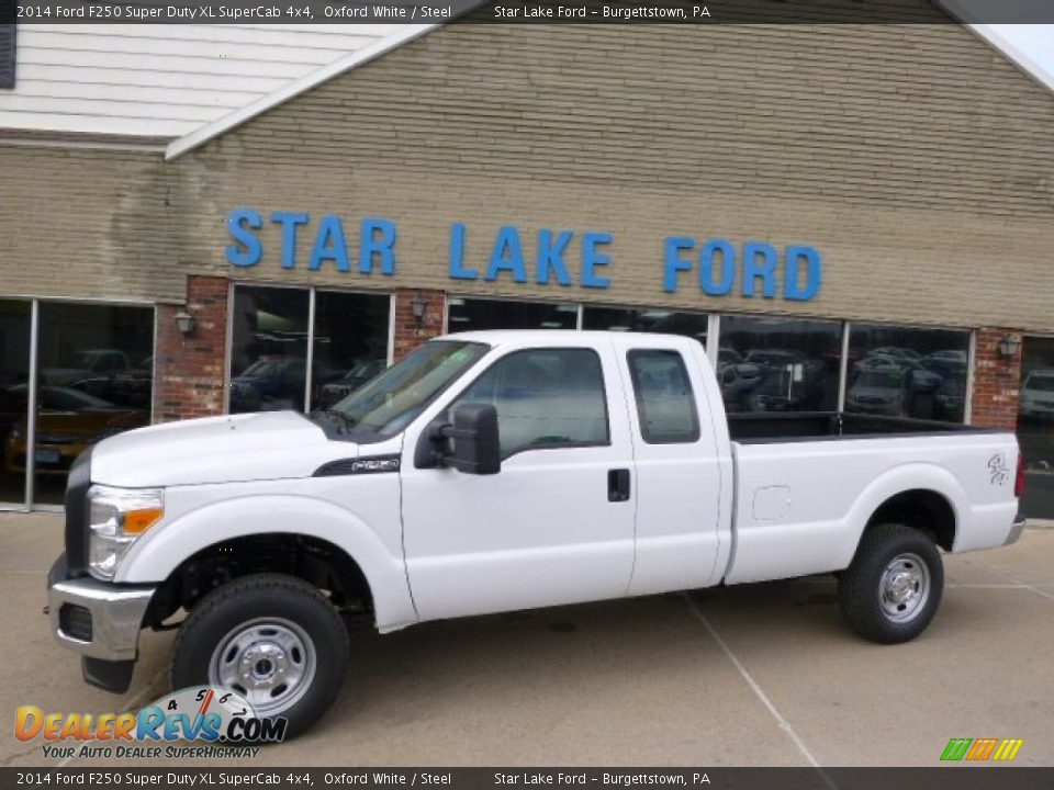 2014 Ford F250 Super Duty XL SuperCab 4x4 Oxford White / Steel Photo #1
