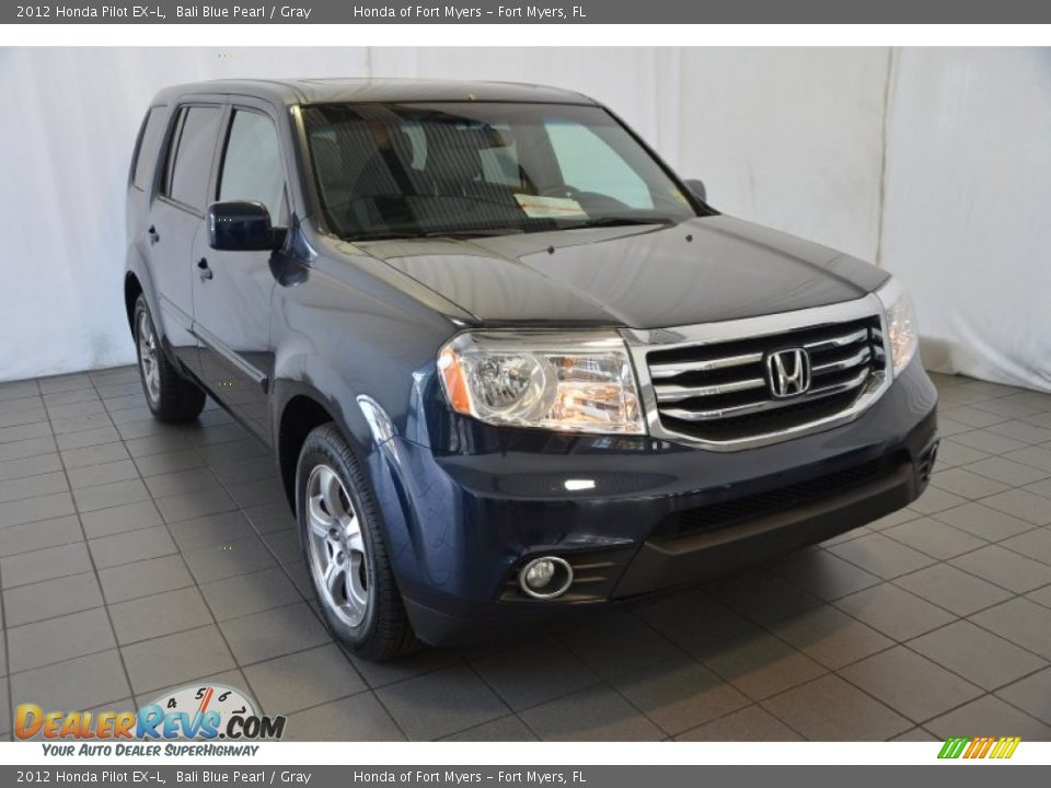 2012 Honda Pilot EX-L Bali Blue Pearl / Gray Photo #1