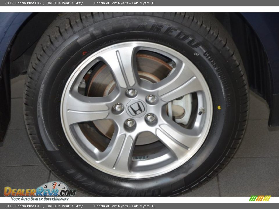 2012 Honda Pilot EX-L Bali Blue Pearl / Gray Photo #3