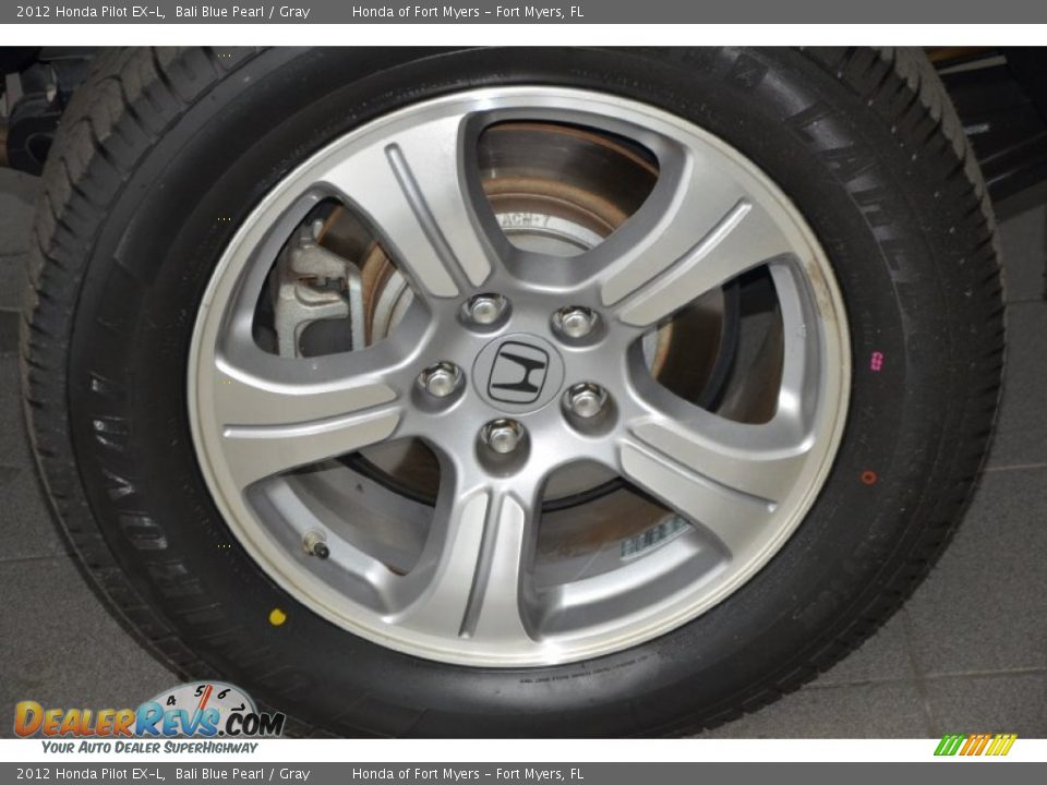2012 Honda Pilot EX-L Bali Blue Pearl / Gray Photo #4