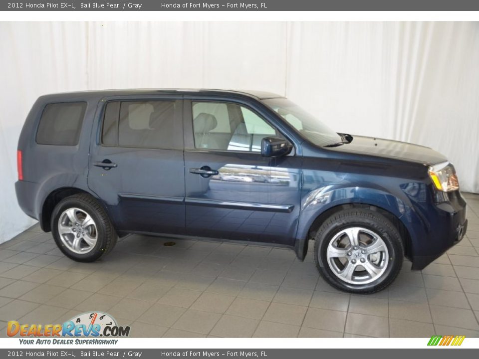2012 Honda Pilot EX-L Bali Blue Pearl / Gray Photo #5