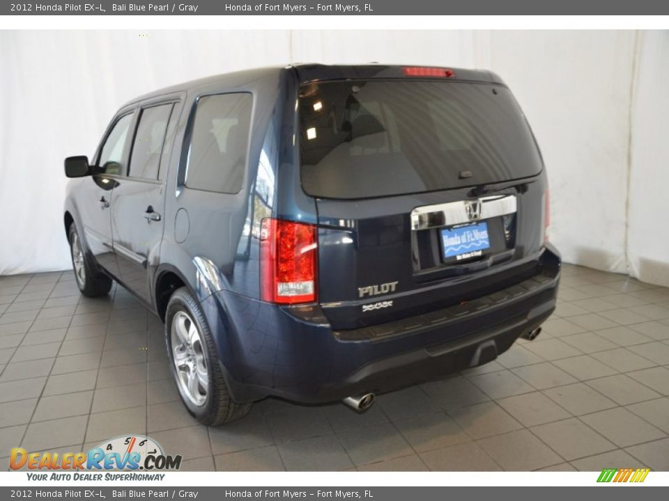 2012 Honda Pilot EX-L Bali Blue Pearl / Gray Photo #6