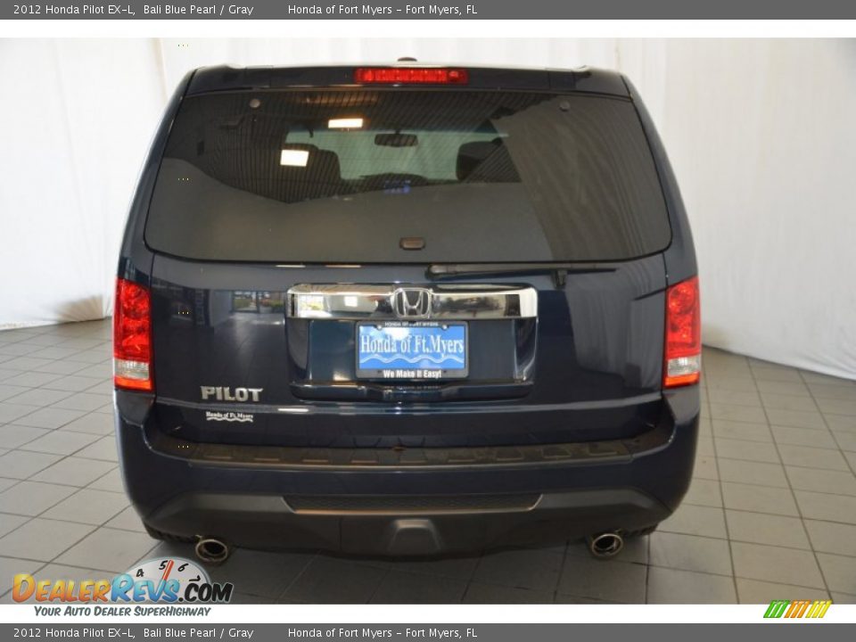 2012 Honda Pilot EX-L Bali Blue Pearl / Gray Photo #7