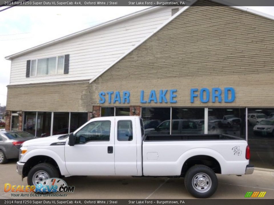 2014 Ford F250 Super Duty XL SuperCab 4x4 Oxford White / Steel Photo #7