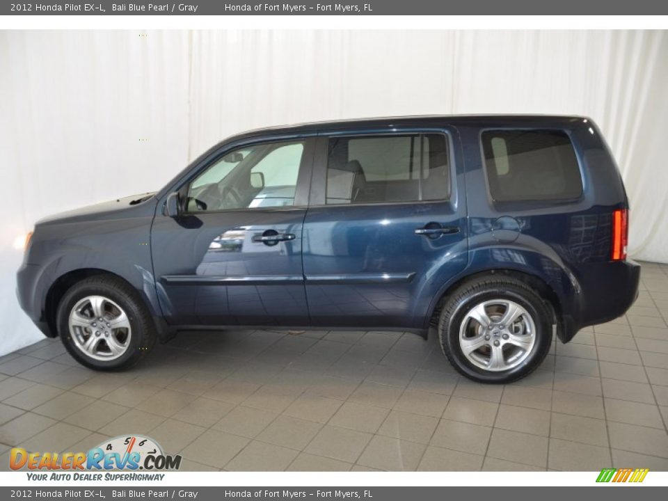 2012 Honda Pilot EX-L Bali Blue Pearl / Gray Photo #10