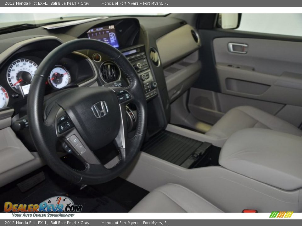 2012 Honda Pilot EX-L Bali Blue Pearl / Gray Photo #12