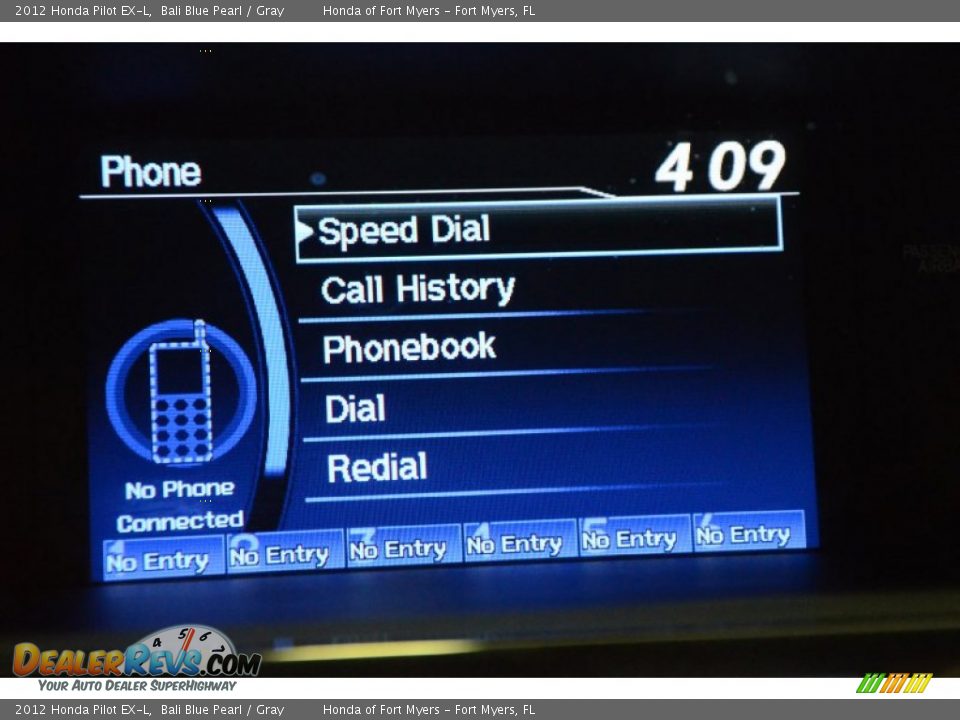 2012 Honda Pilot EX-L Bali Blue Pearl / Gray Photo #20