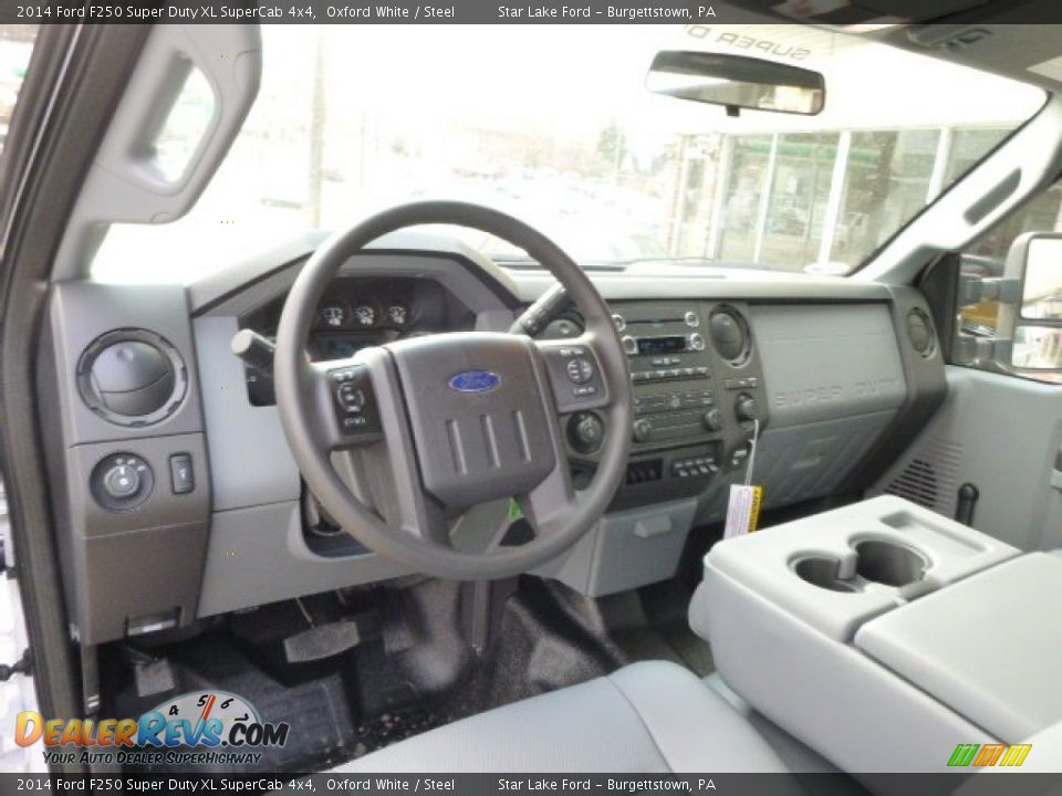 2014 Ford F250 Super Duty XL SuperCab 4x4 Oxford White / Steel Photo #12