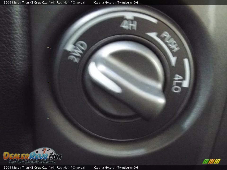 2008 Nissan Titan XE Crew Cab 4x4 Red Alert / Charcoal Photo #8