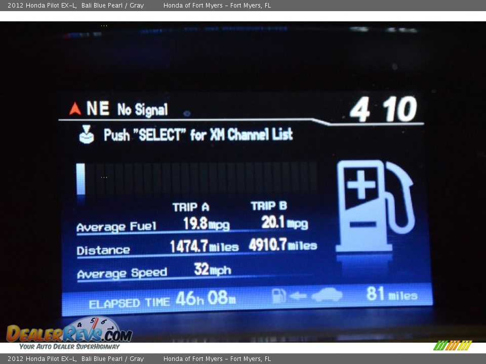 2012 Honda Pilot EX-L Bali Blue Pearl / Gray Photo #22