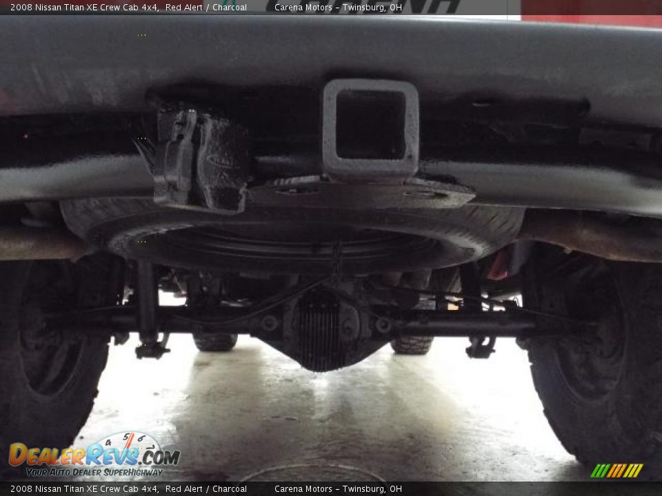 2008 Nissan Titan XE Crew Cab 4x4 Red Alert / Charcoal Photo #11