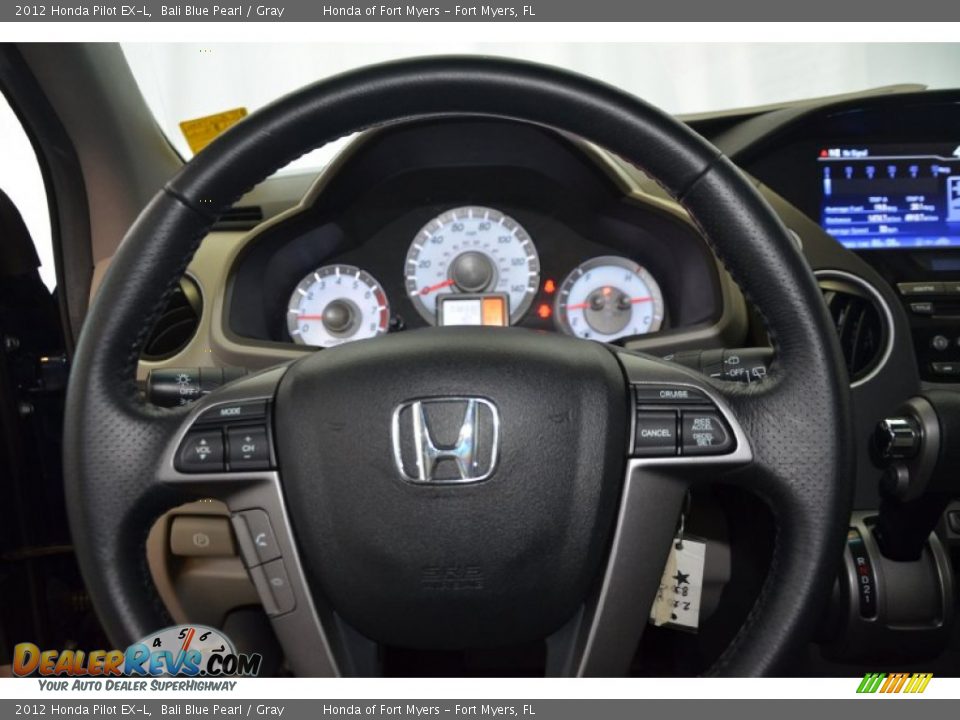 2012 Honda Pilot EX-L Bali Blue Pearl / Gray Photo #24