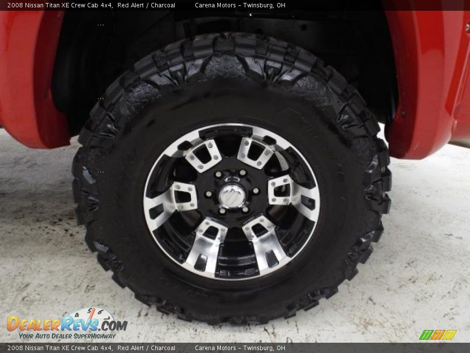 2008 Nissan Titan XE Crew Cab 4x4 Red Alert / Charcoal Photo #12