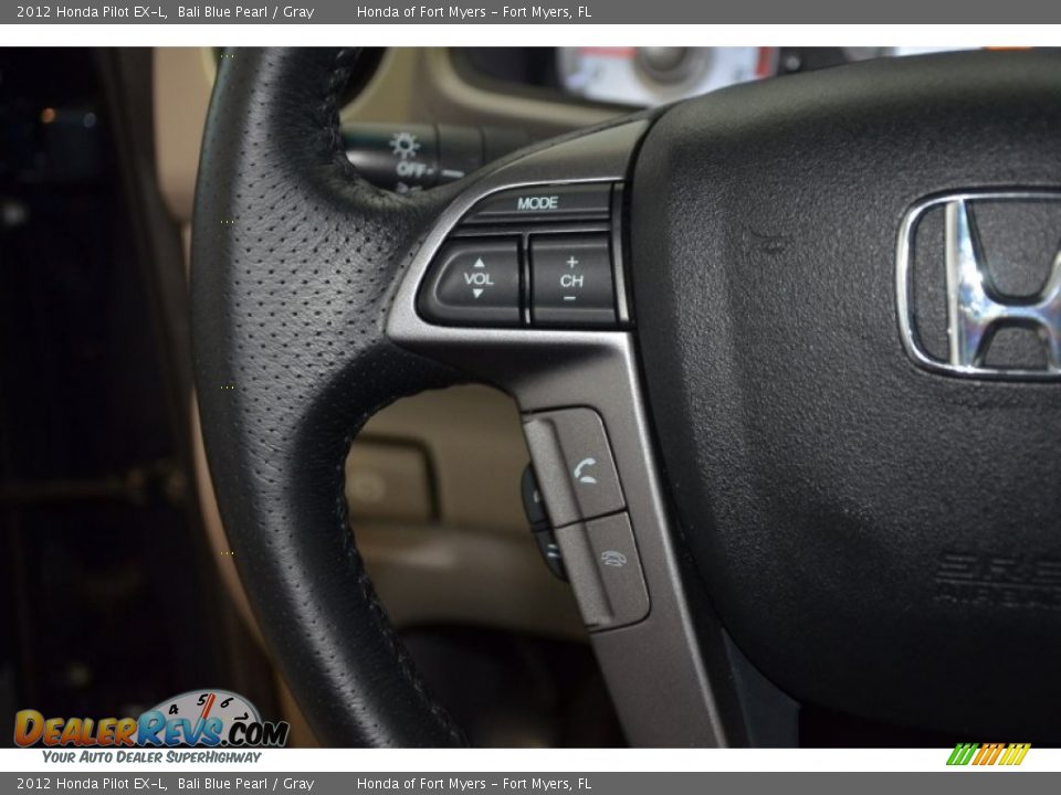 2012 Honda Pilot EX-L Bali Blue Pearl / Gray Photo #26