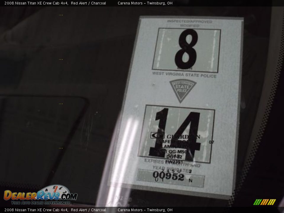 2008 Nissan Titan XE Crew Cab 4x4 Red Alert / Charcoal Photo #16