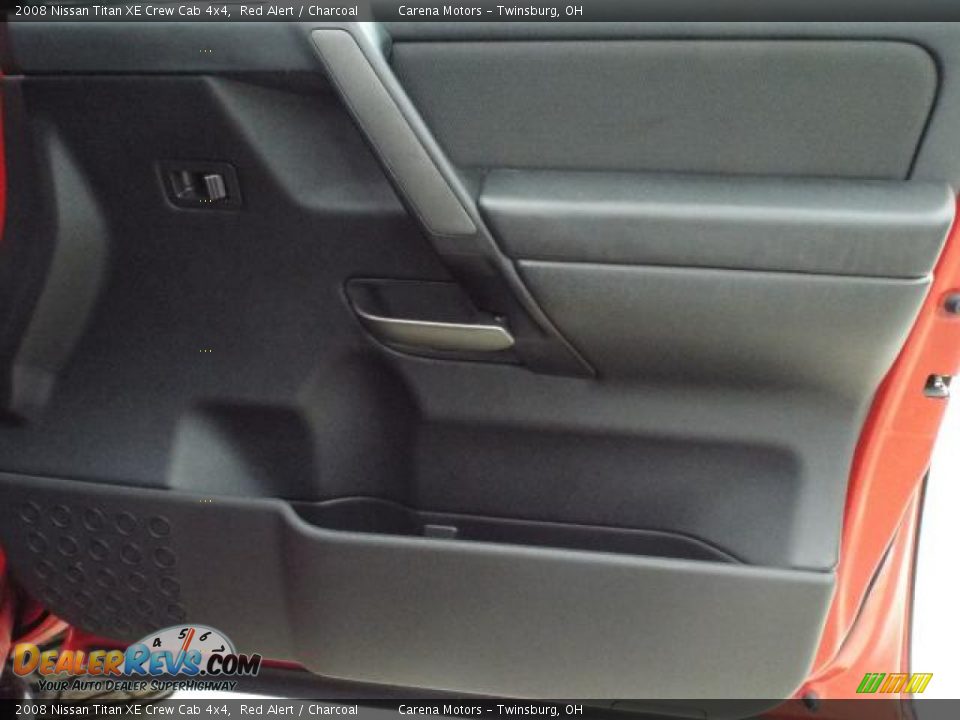 2008 Nissan Titan XE Crew Cab 4x4 Red Alert / Charcoal Photo #17