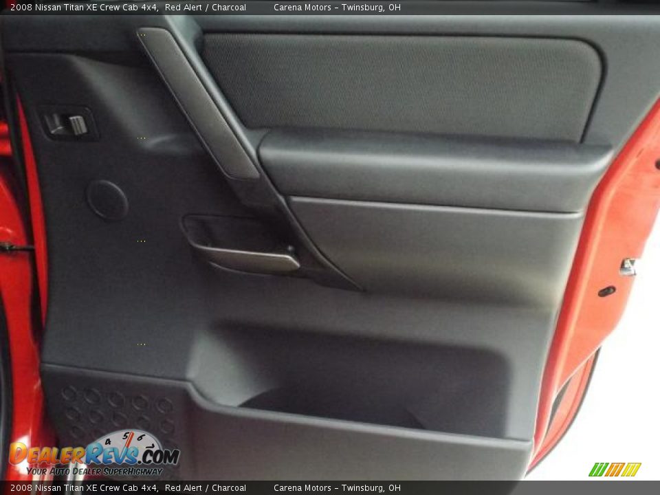 2008 Nissan Titan XE Crew Cab 4x4 Red Alert / Charcoal Photo #18