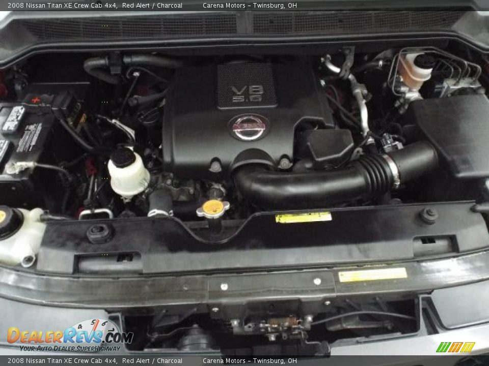 2008 Nissan Titan XE Crew Cab 4x4 Red Alert / Charcoal Photo #20