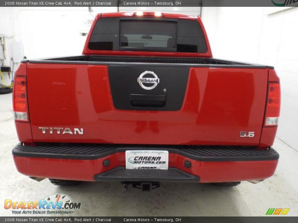 2008 Nissan Titan XE Crew Cab 4x4 Red Alert / Charcoal Photo #22