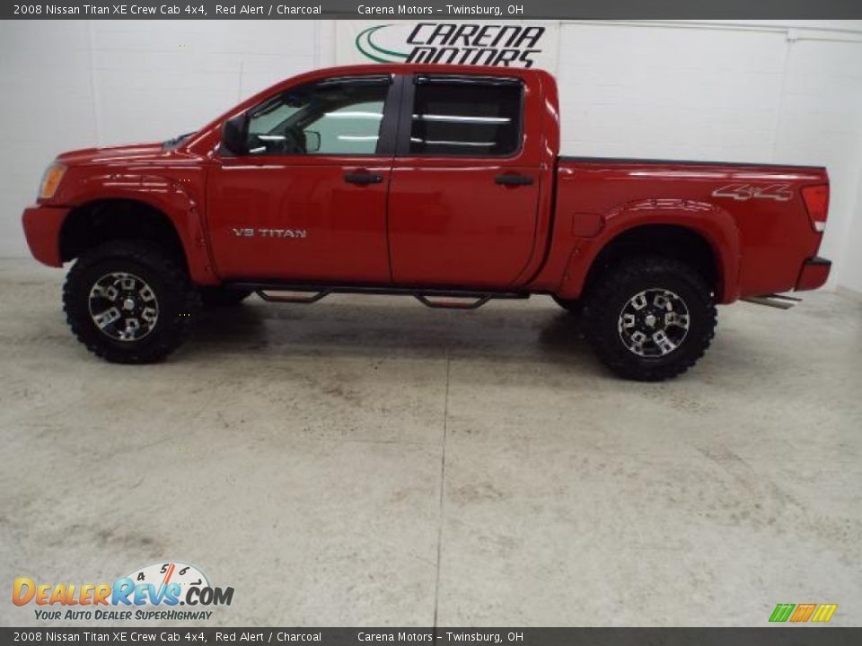 2008 Nissan Titan XE Crew Cab 4x4 Red Alert / Charcoal Photo #24