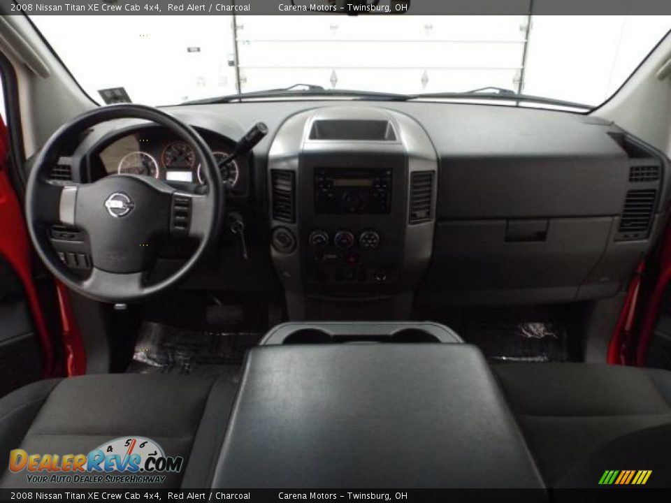 2008 Nissan Titan XE Crew Cab 4x4 Red Alert / Charcoal Photo #29