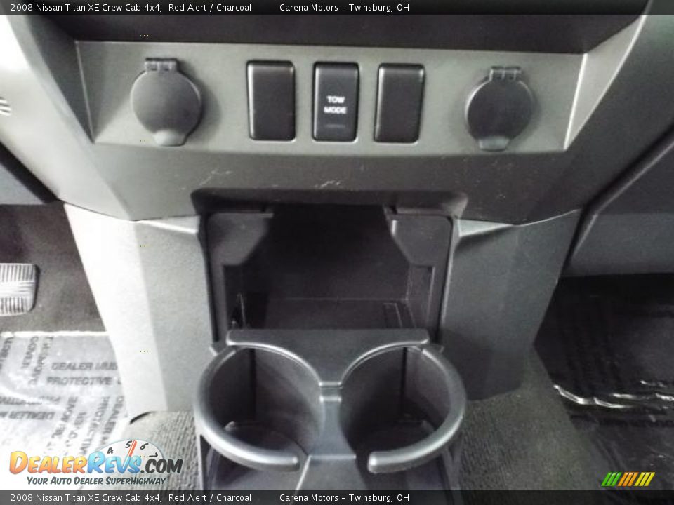 2008 Nissan Titan XE Crew Cab 4x4 Red Alert / Charcoal Photo #30