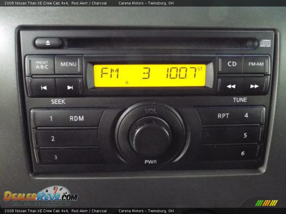2008 Nissan Titan XE Crew Cab 4x4 Red Alert / Charcoal Photo #31