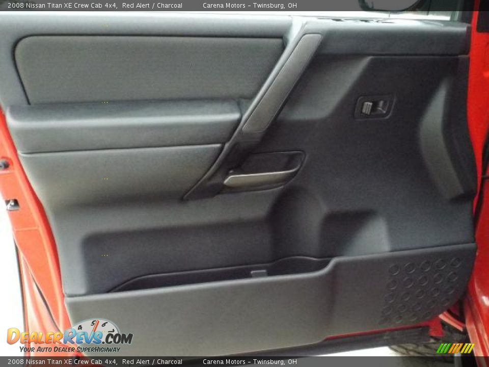 2008 Nissan Titan XE Crew Cab 4x4 Red Alert / Charcoal Photo #33