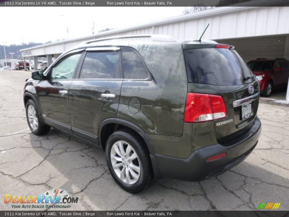 2011 Kia Sorento LX V6 AWD Tuscan Olive / Beige Photo #6