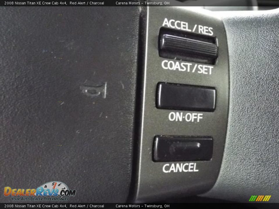 2008 Nissan Titan XE Crew Cab 4x4 Red Alert / Charcoal Photo #36