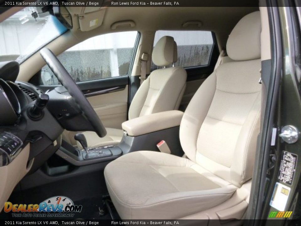 2011 Kia Sorento LX V6 AWD Tuscan Olive / Beige Photo #10