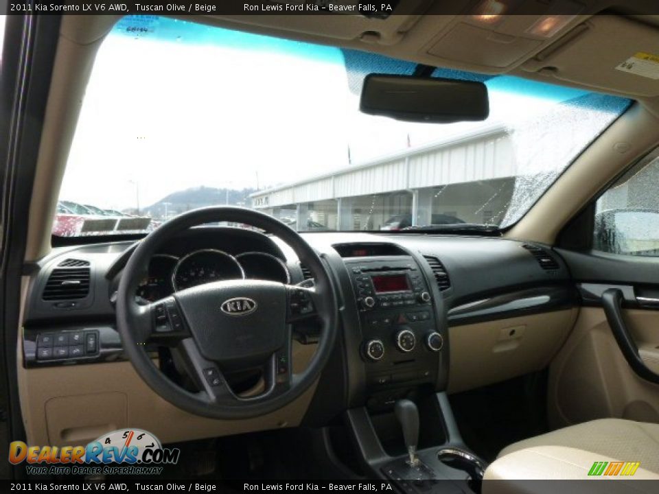 2011 Kia Sorento LX V6 AWD Tuscan Olive / Beige Photo #12