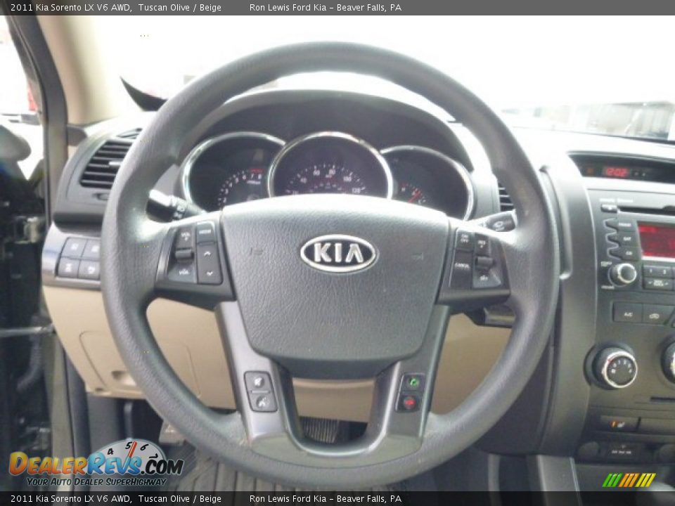 2011 Kia Sorento LX V6 AWD Tuscan Olive / Beige Photo #18