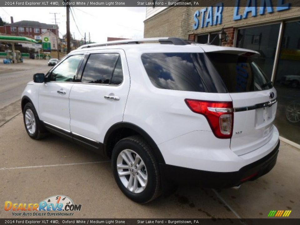 2014 Ford Explorer XLT 4WD Oxford White / Medium Light Stone Photo #6