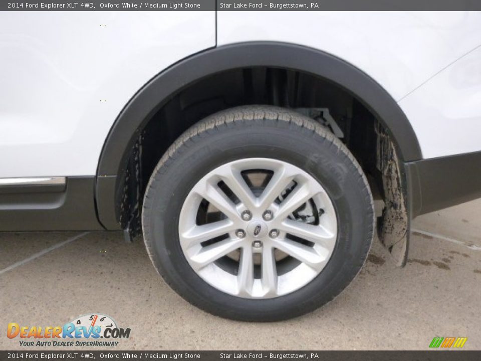 2014 Ford Explorer XLT 4WD Oxford White / Medium Light Stone Photo #8