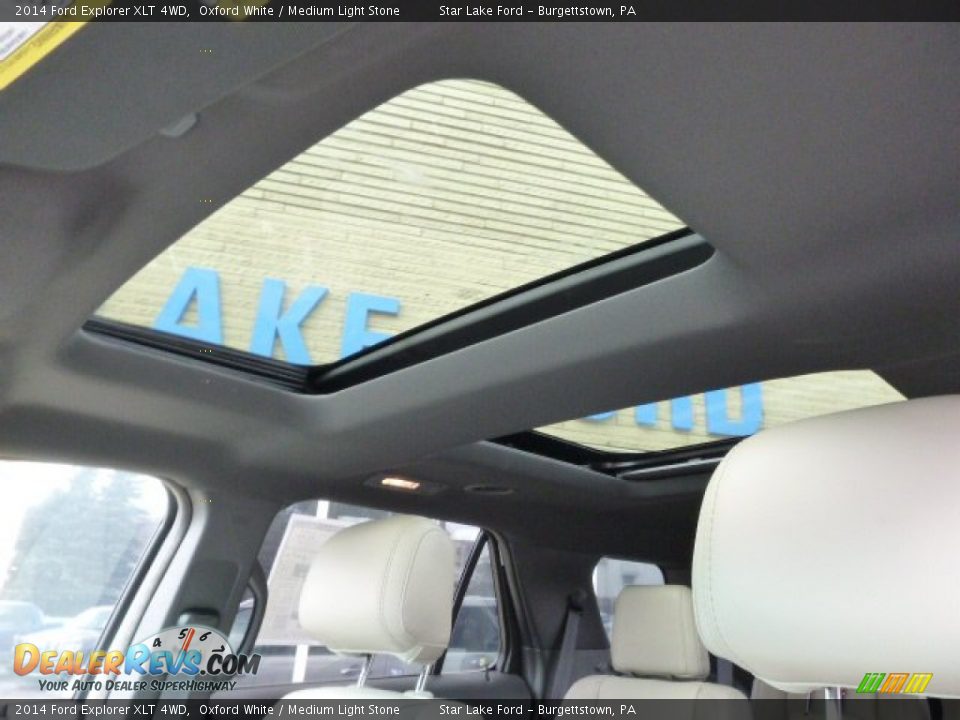 2014 Ford Explorer XLT 4WD Oxford White / Medium Light Stone Photo #14