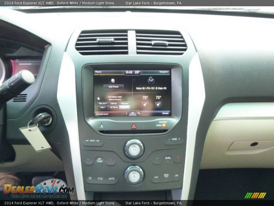 2014 Ford Explorer XLT 4WD Oxford White / Medium Light Stone Photo #15
