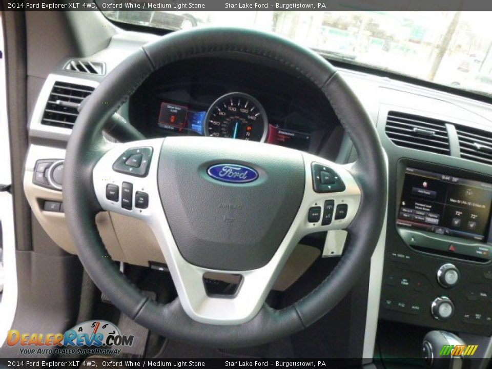 2014 Ford Explorer XLT 4WD Oxford White / Medium Light Stone Photo #18