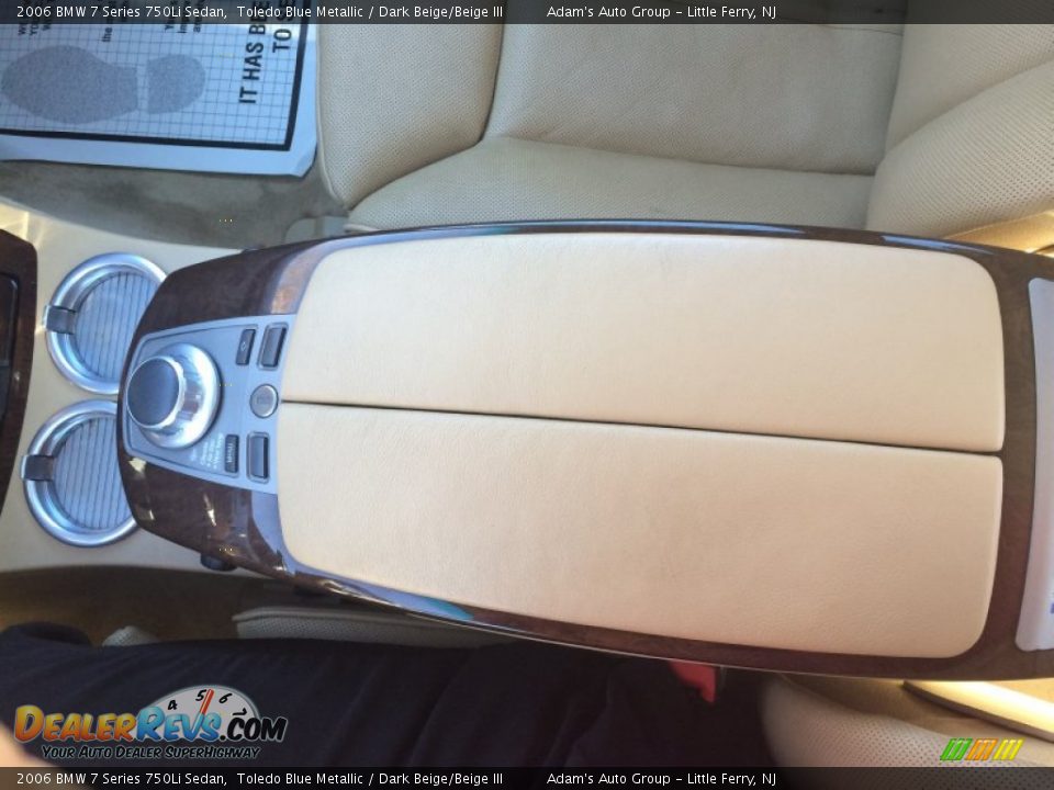 2006 BMW 7 Series 750Li Sedan Toledo Blue Metallic / Dark Beige/Beige III Photo #14