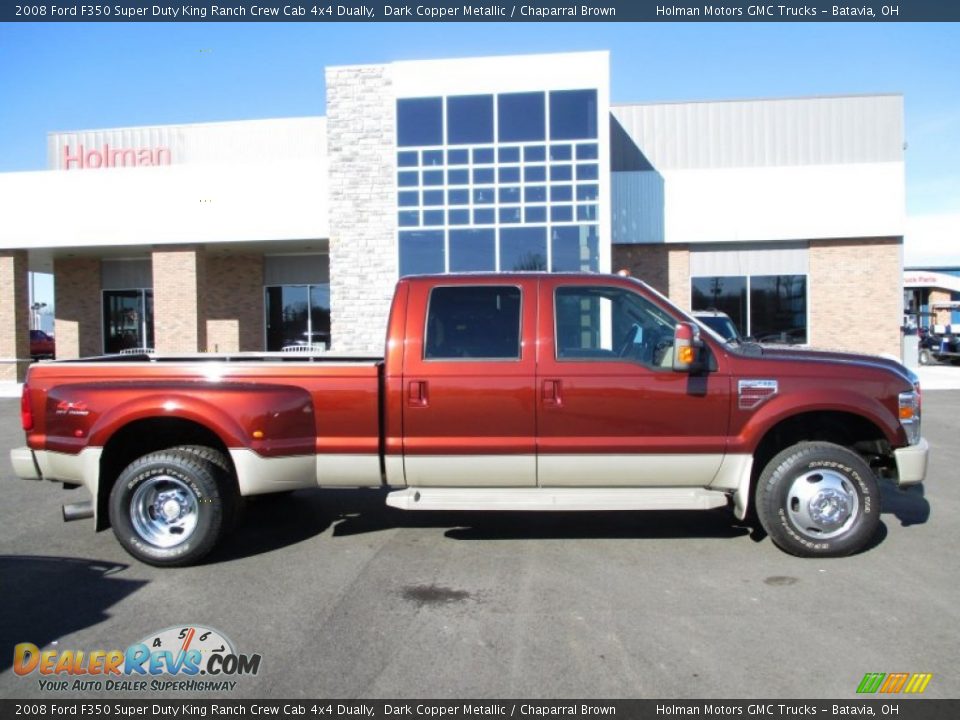 2008 Ford F350 Super Duty King Ranch Crew Cab 4x4 Dually Dark Copper Metallic / Chaparral Brown Photo #1