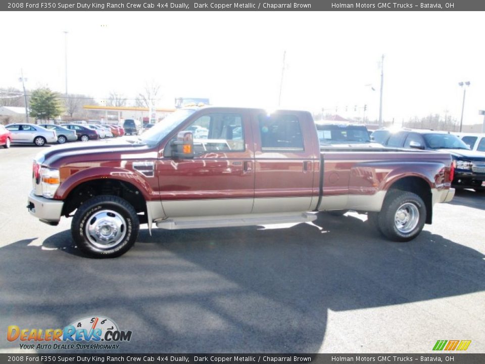 2008 Ford F350 Super Duty King Ranch Crew Cab 4x4 Dually Dark Copper Metallic / Chaparral Brown Photo #4