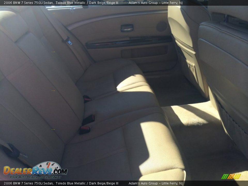 2006 BMW 7 Series 750Li Sedan Toledo Blue Metallic / Dark Beige/Beige III Photo #19