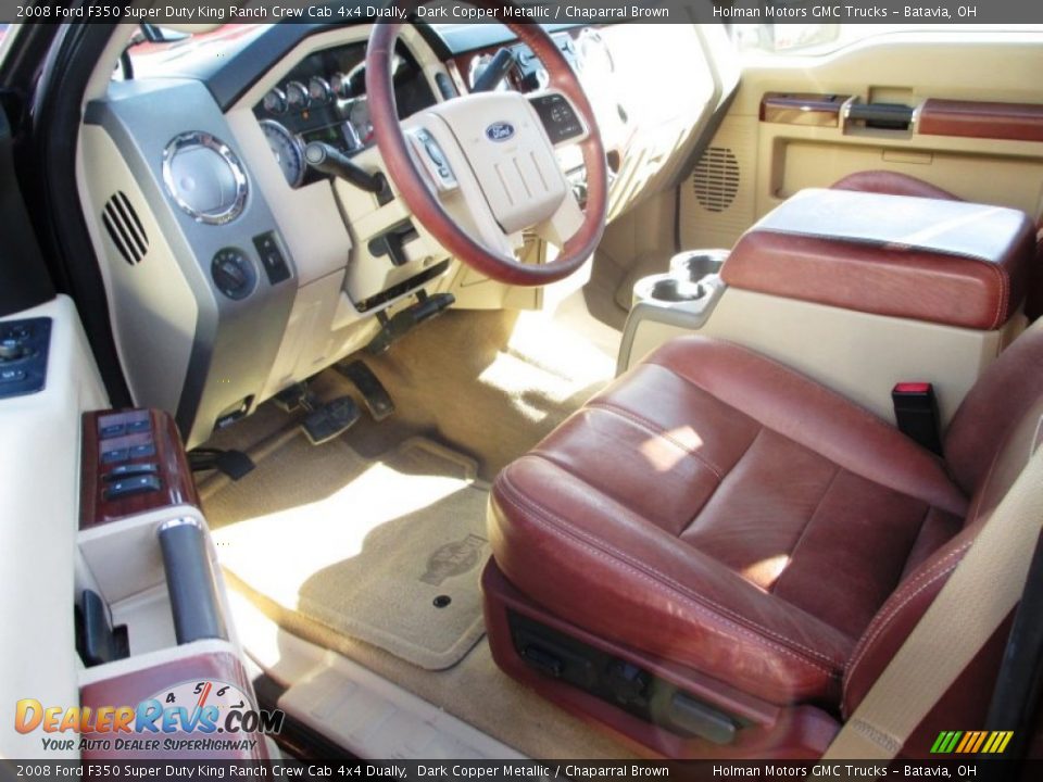 2008 Ford F350 Super Duty King Ranch Crew Cab 4x4 Dually Dark Copper Metallic / Chaparral Brown Photo #9