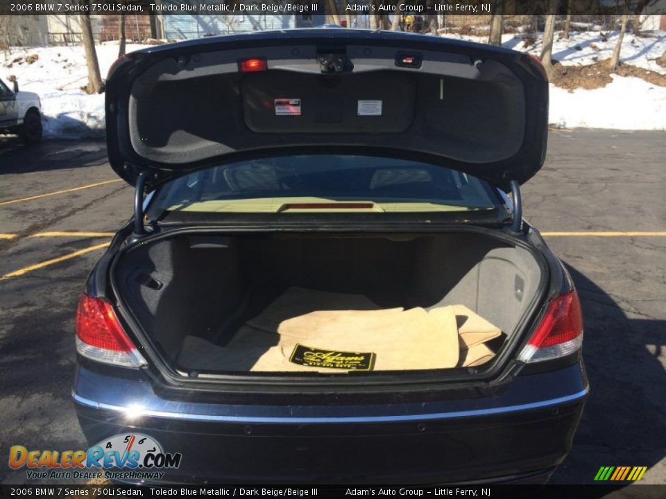 2006 BMW 7 Series 750Li Sedan Toledo Blue Metallic / Dark Beige/Beige III Photo #23