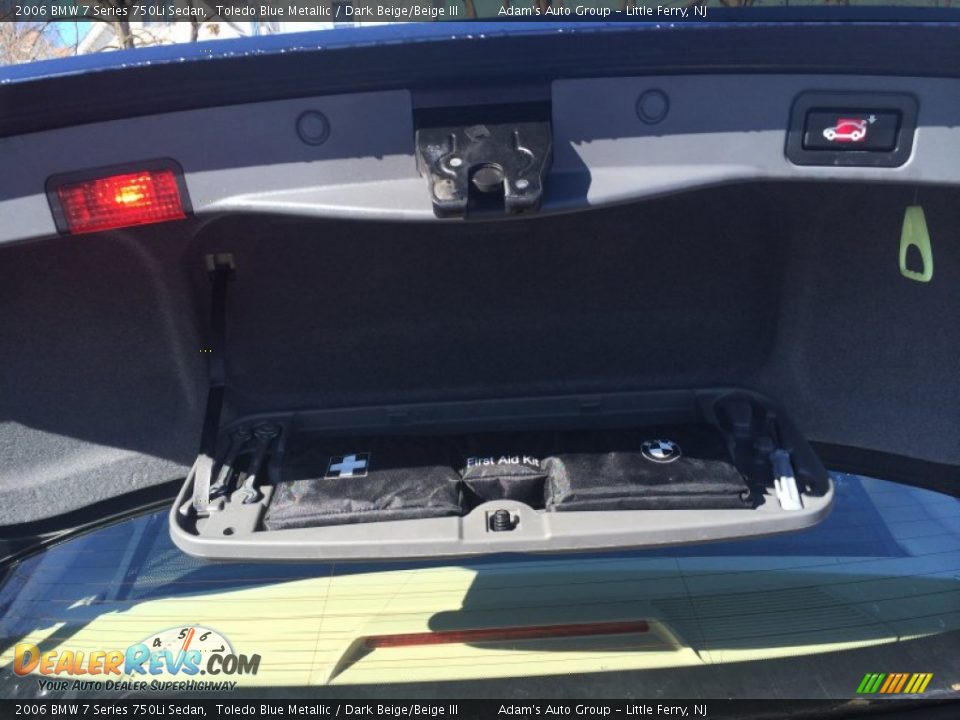 2006 BMW 7 Series 750Li Sedan Toledo Blue Metallic / Dark Beige/Beige III Photo #24