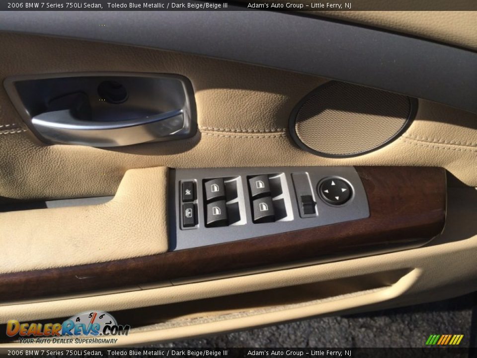 2006 BMW 7 Series 750Li Sedan Toledo Blue Metallic / Dark Beige/Beige III Photo #27
