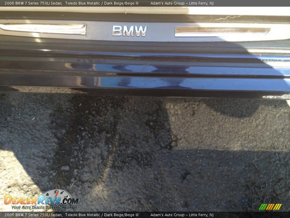 2006 BMW 7 Series 750Li Sedan Toledo Blue Metallic / Dark Beige/Beige III Photo #28