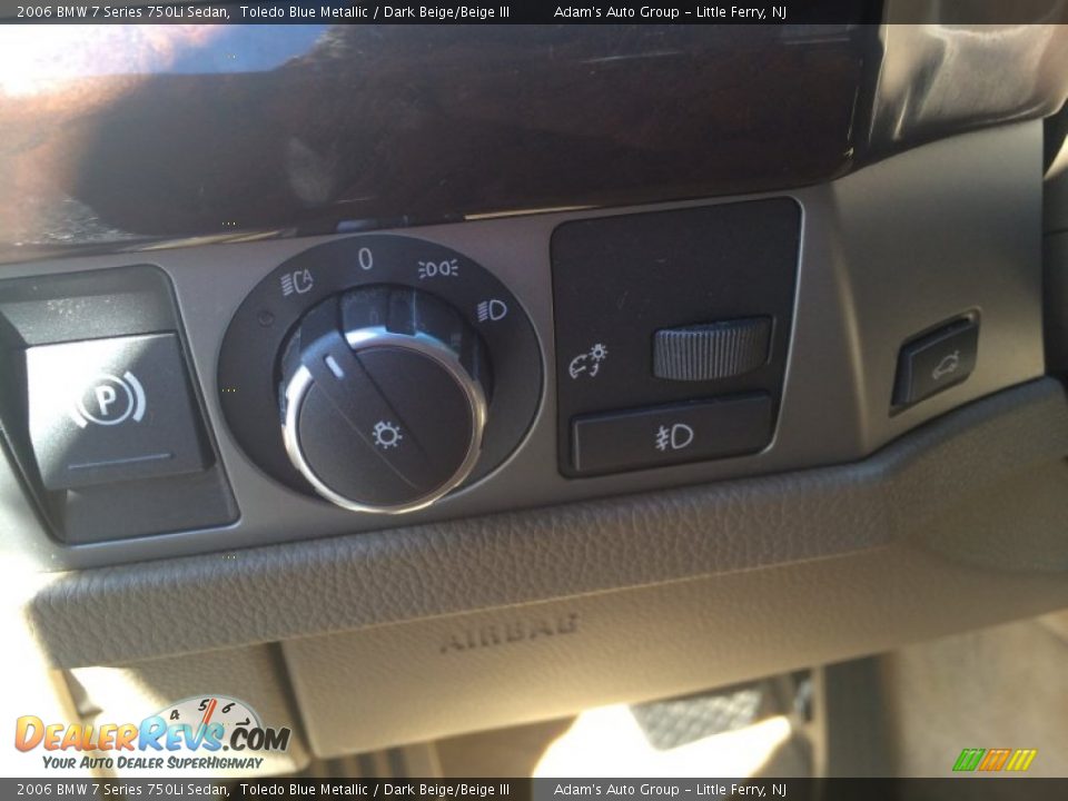 2006 BMW 7 Series 750Li Sedan Toledo Blue Metallic / Dark Beige/Beige III Photo #29