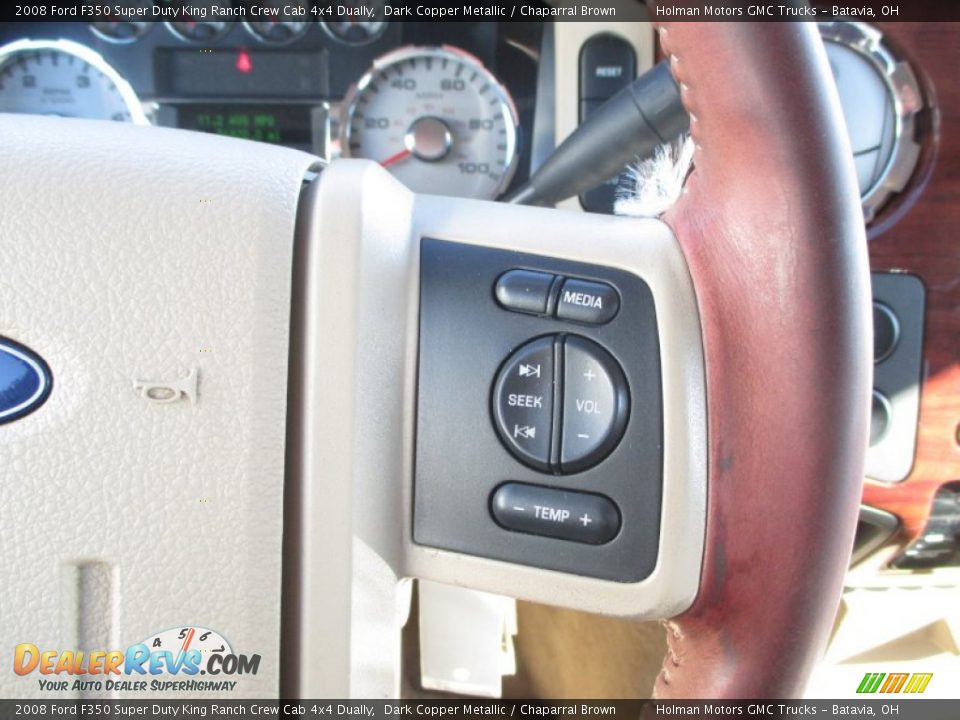 2008 Ford F350 Super Duty King Ranch Crew Cab 4x4 Dually Dark Copper Metallic / Chaparral Brown Photo #18