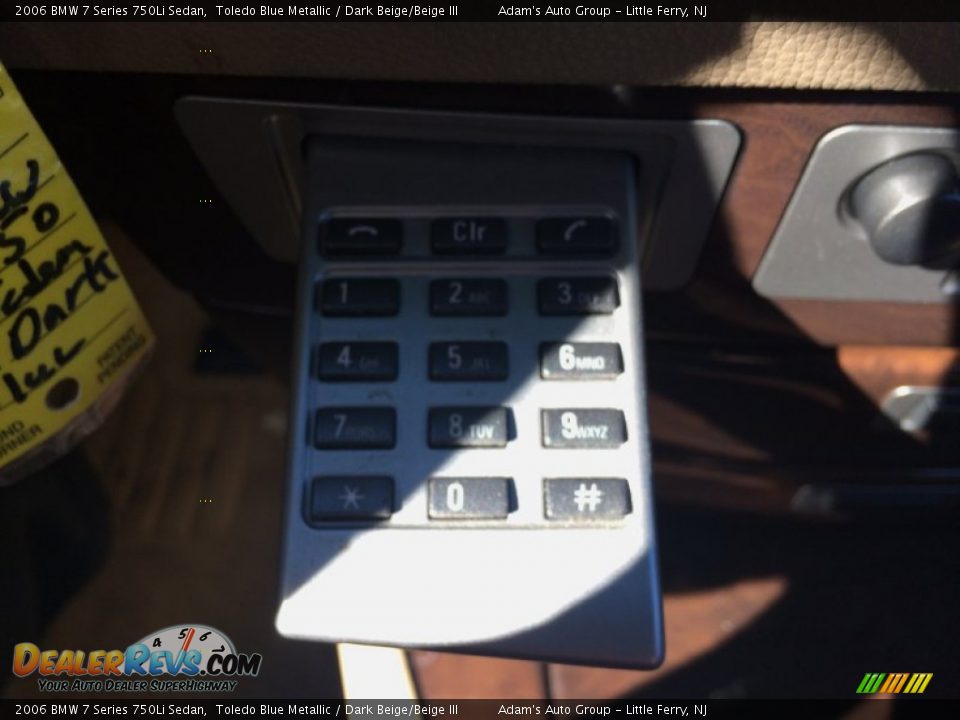 2006 BMW 7 Series 750Li Sedan Toledo Blue Metallic / Dark Beige/Beige III Photo #35